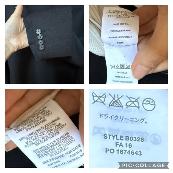 J.Crew Tall Regent Blazer in Wool Flannel in Black 8T - Picture 11 of 16